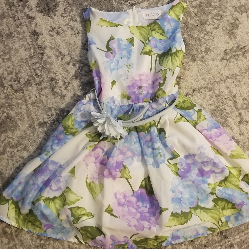 Flower dress with belt
